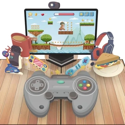 Afbeelding van MOKIO® Pop up cadeaukaart controller, gameconsole en display 3D cadeaubon voor verjaardag, als voucherkaart of een geldcadeau, gaming wenskaart met envelop