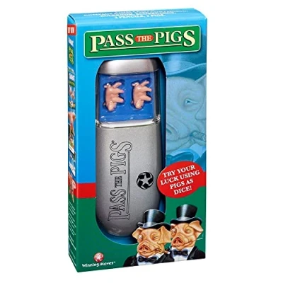 Afbeelding van PASS THE PIGS Dobbelspel, het klassieke feest en reisspel, krijg je een hellende wildspel? Dubbel snurken?, Eerste tot 100 punten wint, geweldig cadeau voor 6 jarige kinderen