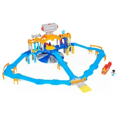 Afbeelding van Mighty Express Mission Station Speelset met Push and Go Train Cargo Nick, figuur Max licht en geluidseffecten, vanaf 3 jaar