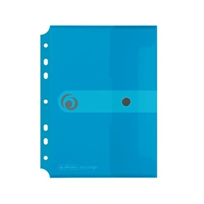 Afbeelding van Herlitz 11293826 documententas, A5, kunststof, met drukknop, transparant blauw