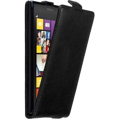 Afbeelding van Cadorabo Hoesje geschikt voor Nokia Lumia 1020 in ZWARTE NACHT Beschermhoes flip design Case Cover met magnetische sluiting