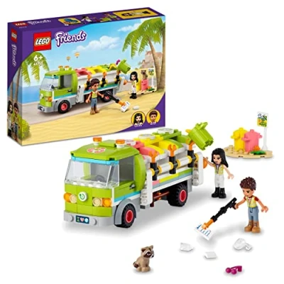 Afbeelding van LEGO 41712 Friends Recycle vrachtwagen Set met Vuilniswagen, Afvalcontainers en Minipoppetjes, Educatief Speelgoed voor Kinderen vanaf 6 Jaar