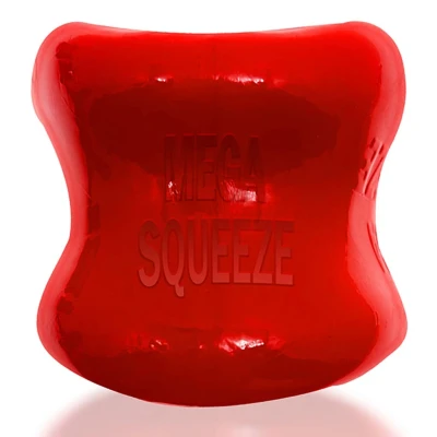 Afbeelding van Oxballs Mega Squeeze Ergofit Ballstretcher Rood GRATIS TOY bij iedere bestelling v.a. 40,