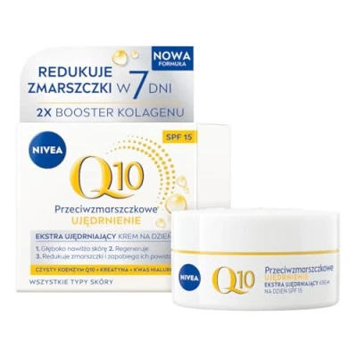 Afbeelding van NIVEA, Gezichtscrème, Q10 Power Vochtinbrengende Anti Rimpel Gezichtscrème SPF 15 50ml (50 ml, Dagcrème, 15)