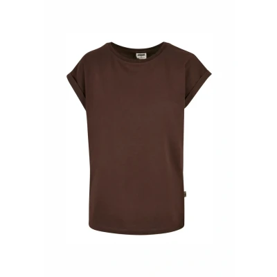 Afbeelding van Urban Classics Extended Shoulder TEE Tshirt basic, Dames, Maat: XL, Brown
