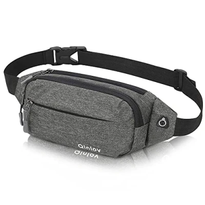 Afbeelding van Heuptas voor heren en dames, veiligheid, reizen of outdoor, sport, waistpack fanny pack dagelijks gebruik wandelen, Donkergrijs