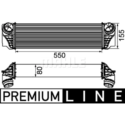 Afbeelding van MAHLE ORIGINAL CI 184 000P Intercooler BMW: 5 Saloon, Touring
