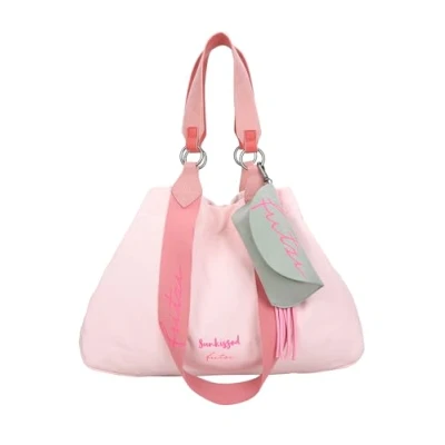 Afbeelding van Fritzi aus Preußen Schoudertas Izzy Medium Limited Washed Denim Shopper Rose Roze