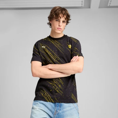 Afbeelding van Puma Scuderia Ferrari HP RACE Color Splash MIT Allover Tshirt print, Heren, Maat: XS, Black