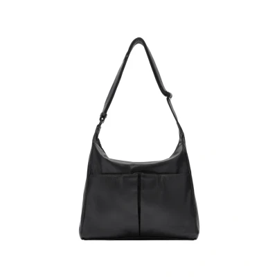 Afbeelding van LIEBESKIND BERLIN Leren Schoudertas Hera Sheep Natural Hobo Bag Black Zwart