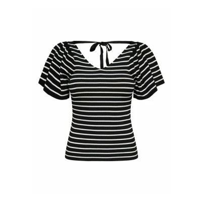 Afbeelding van ONLY Leelo S/S BACK NOOS Tshirt print, Dames, Maat: XS, Black