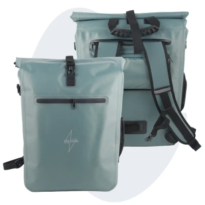 Afbeelding van Voltano Luxe E bike Fietstas / Rugtas Ice Blauw 28L Laptopvak