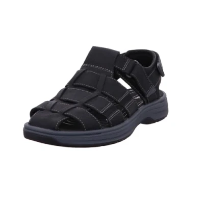 Afbeelding van Clarks Originals Saltway COVE Outdoorsandalen, Heren, Maat: 43, Schwarz Leer