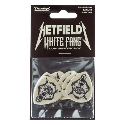 Afbeelding van Jim Dunlop James Hetfield Metallica White Fang plectrums 1.14 mm 6 pack