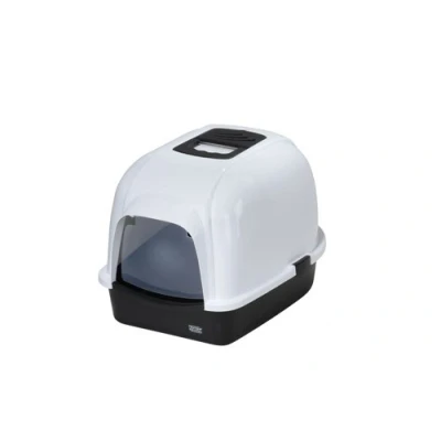 Afbeelding van Ebi Cat House Eclipse Kattenbak Zwart / Wit 43x56x40cm