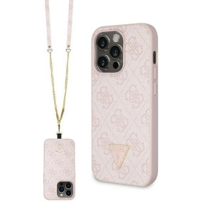 Afbeelding van Guess 4G Triangle Crossbody Back Case Apple iPhone 14 Pro Max (6.7&quot;) Roze