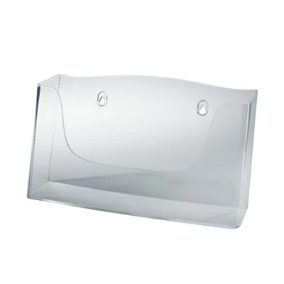 Afbeelding van Sigel Si Lh118 Folderhouder Wandmodel A4 Liggend Transparant Acryl 1 Vak
