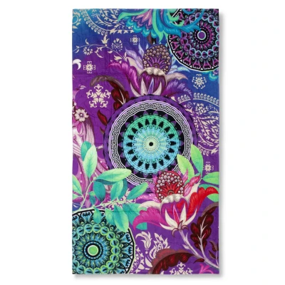 Afbeelding van HIP Strandlaken Velours Katoen Axelle 100x180cm multi
