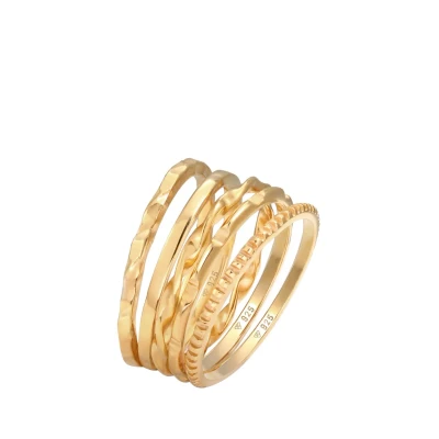 Afbeelding van Elli Ring goldcoloured, Dames, Maat: 58, Gold coloured