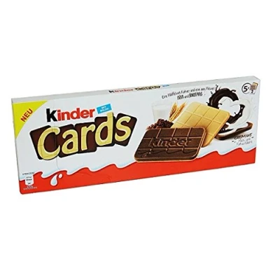 Afbeelding van Kinder Cards koekjes, met melk en cacao, gevuld, 30 x 25 g, stuks