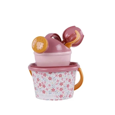 Afbeelding van Little Dutch Strandset Pink Flower 5 delig