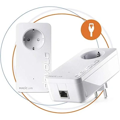 Image de devolo Magic 2 LAN Starter Kit pont GigE HomeGrid Branchement mural (pack de 2)