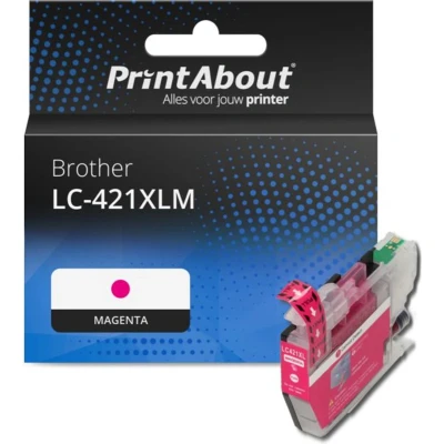 Afbeelding van Huismerk Brother LC 421XLM Inktcartridge Magenta Hoge capaciteit