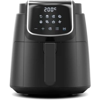 Afbeelding van Midea MF CN35C2, digitale airfryer, 1500 W met 8 voorgedefinieerde functies en timer tot 60 minuten, heteluchtfriteuse 3,5 liter inhoud voor gezond koken, bakken grillen zonder olie, intelligente temperatuurregeling, zwart