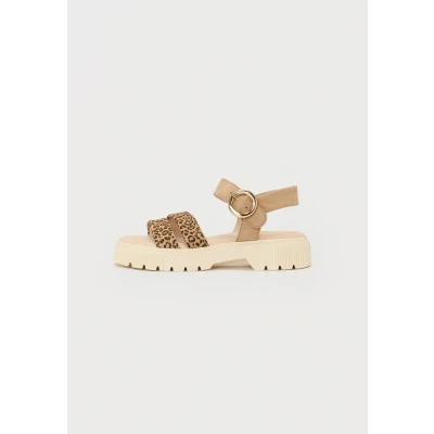Afbeelding van Gabor Sandalen met enkelbandjes, Dames, Maat: 37, Natur/caramel Leer