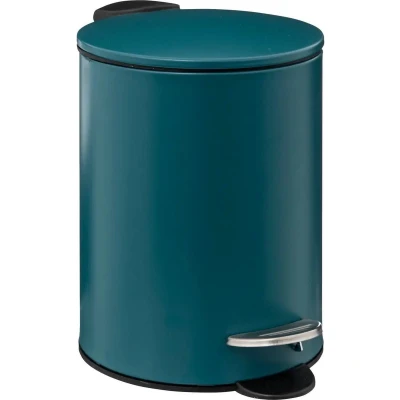Afbeelding van 5Five kleine Pedaalemmer metaal petrol blauw 3L 16 x 25 cm toilet