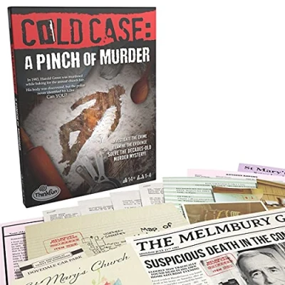 Afbeelding van Thinkfun Cold Case Files A Pinch of Murder Mystery Game voor volwassenen en kinderen leeftijd 14 jaar oud