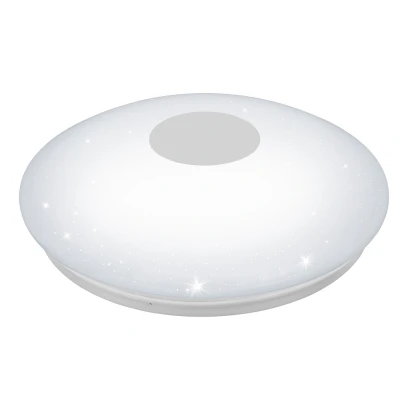 Afbeelding van EGLO Connect Voltago C Led plafondlamp, 1 lichtpunt, met kristaleffect, lichtkleur (warm wit koud wit), RGB, dimbaar, woonkamerlamp van metaal en kunststof in wit, Ø 38 cm