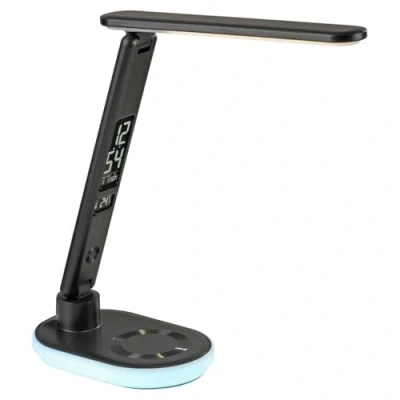 Afbeelding van Tafellamp Tina Zwart 3 Step Touch dimmer incl. Draadloze Laadfunctie