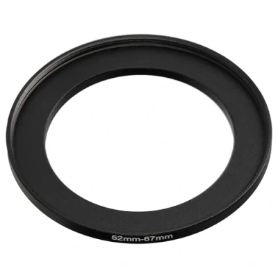 Afbeelding van vhbw Step Up Filter Adapterring, 52 mm naar 67 mm, voor cameralens, adapter, metaal, zwart