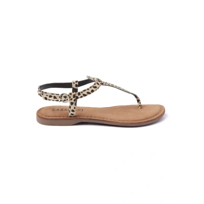 Afbeelding van Lazamani Teensandalen, Dames, Maat: 43, Beige Leer