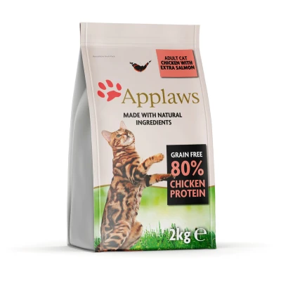 Afbeelding van Applaws gaanvrij Kip en Zalm Kattenvoer 2 kg