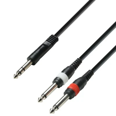 Afbeelding van Adam Hall Cables 3 STAR YVPP 0600 audiokabel 6,35 mm jack stereo naar 2 x mono, 6 m