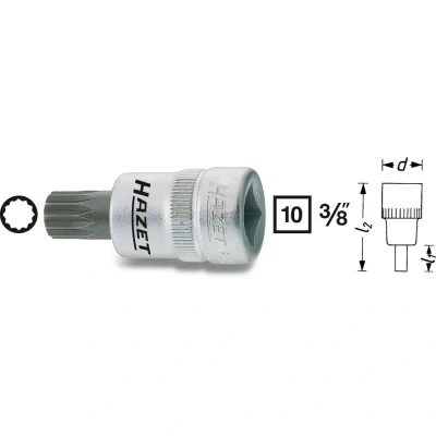Afbeelding van HAZET 8808 5 Dopsleutel bitinzet 3/8 (10 mm)