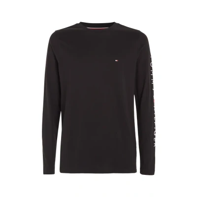 Afbeelding van Tommy Hilfiger LOGO LONG Sleeve TEE Longsleeve, Heren, Maat: XS, Black