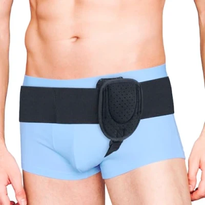 Afbeelding van Adamson H2 Ceinture herniaire pour hommes et femmes Bandage hernie inguinale portable gauche droite flexible réglable Tour de hanches 90 à 120 cm