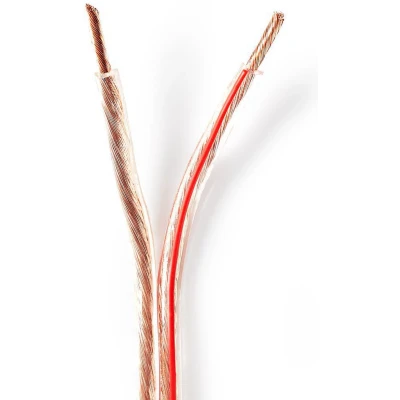 Afbeelding van Luidsprekerkabel op rol 100 meter (4 mm², 100% koper, Transparant)