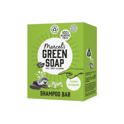 Afbeelding van 2+2 gratis2+2 gratis: Marcel&#039;s Green Soap Shampoobar Tonka &amp; Muguet 90 gr
