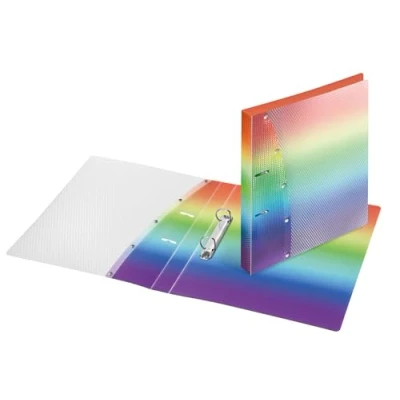 Afbeelding van VELOFLEX 1141404 Rainbow Diamond ringband DIN A4 met 2 ringmechanisme, polypropyleen, ringband, 1 stuk