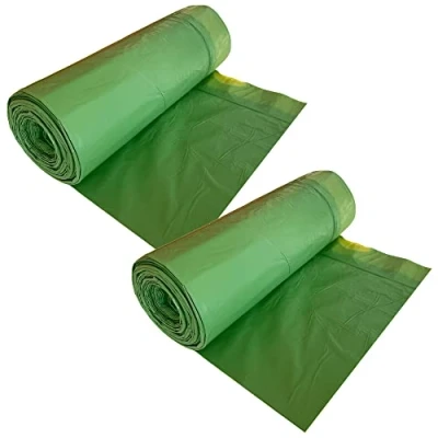 Afbeelding van WellHome Organic 60 stuks zelfsluitende vuilniszakken 40 liter polyethyleen 64 x 71 cm / 50