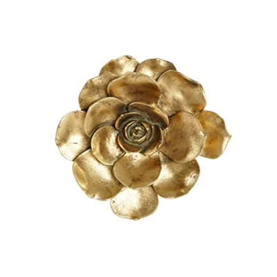 Afbeelding van Wanddecoratie DKD Home Decor Gouden Bloem 19,5 x 5,5 cm