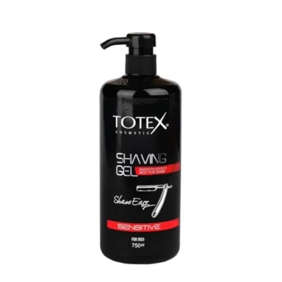 Afbeelding van TOTEX Scheergel voor de gevoelige en gladde huid met fris effect mannen pomp eenvoudig economisch gebruik, 750 ml (gevoelig)
