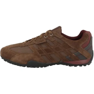 Afbeelding van Geox Snake Sneakers laag, Heren, Maat: 44, Browncotto Leer/ synthetisch