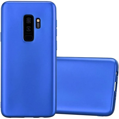 Afbeelding van Cadorabo Hoesje geschikt voor Samsung Galaxy S9 PLUS in METAAL BLAUW Beschermhoes gemaakt van flexibel TPU silicone Case Cover