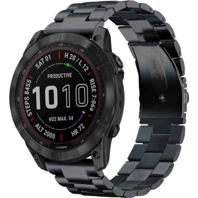 Afbeelding van imoshion bandje met Horlogeband inkorter Geschikt voor Garmin Fenix 8 51 mm, 7x, 6x Pro, 6x, 5x, Enduro 3 mm Stalen installatiehulp Zwart