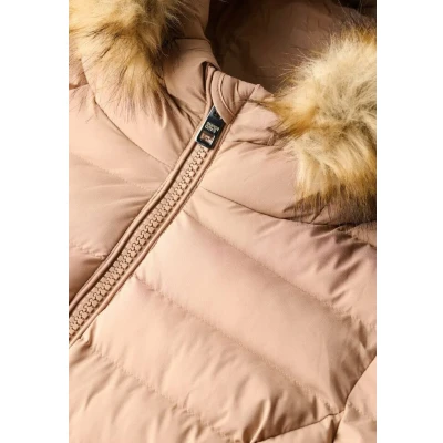 Afbeelding van Superdry FUJI HOOD MID Length Winterjas, Dames, Maat: 36, Winter taupe